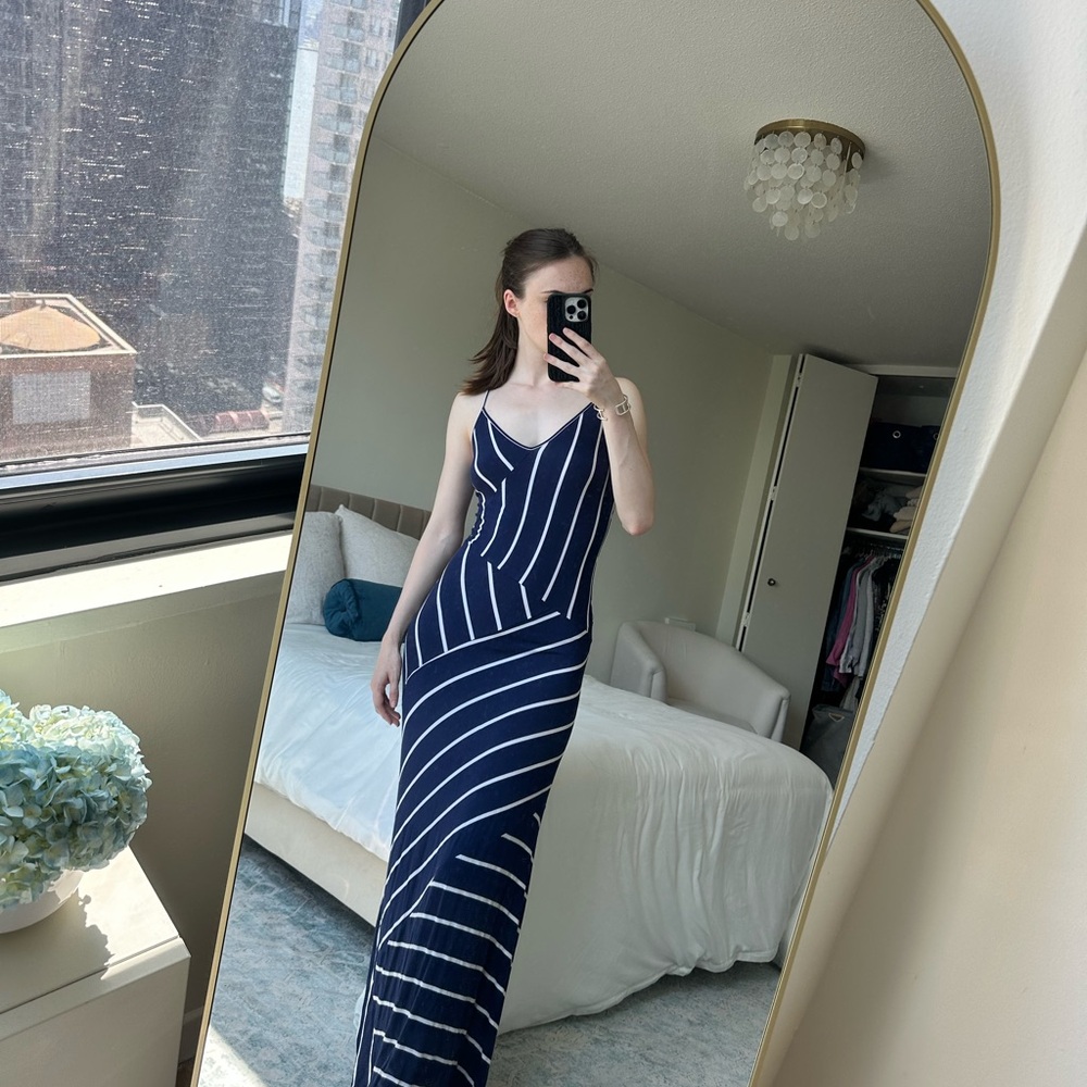 Calvin Klein Striped Maxi Dress